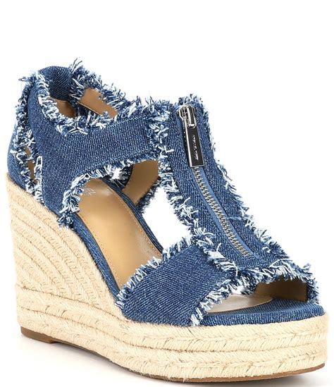 michael kors berkley white|michael kors denim wedges.